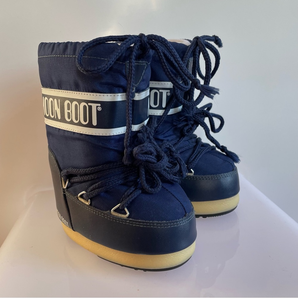 Moon Boot Icon Mini Blue Nylon Boots